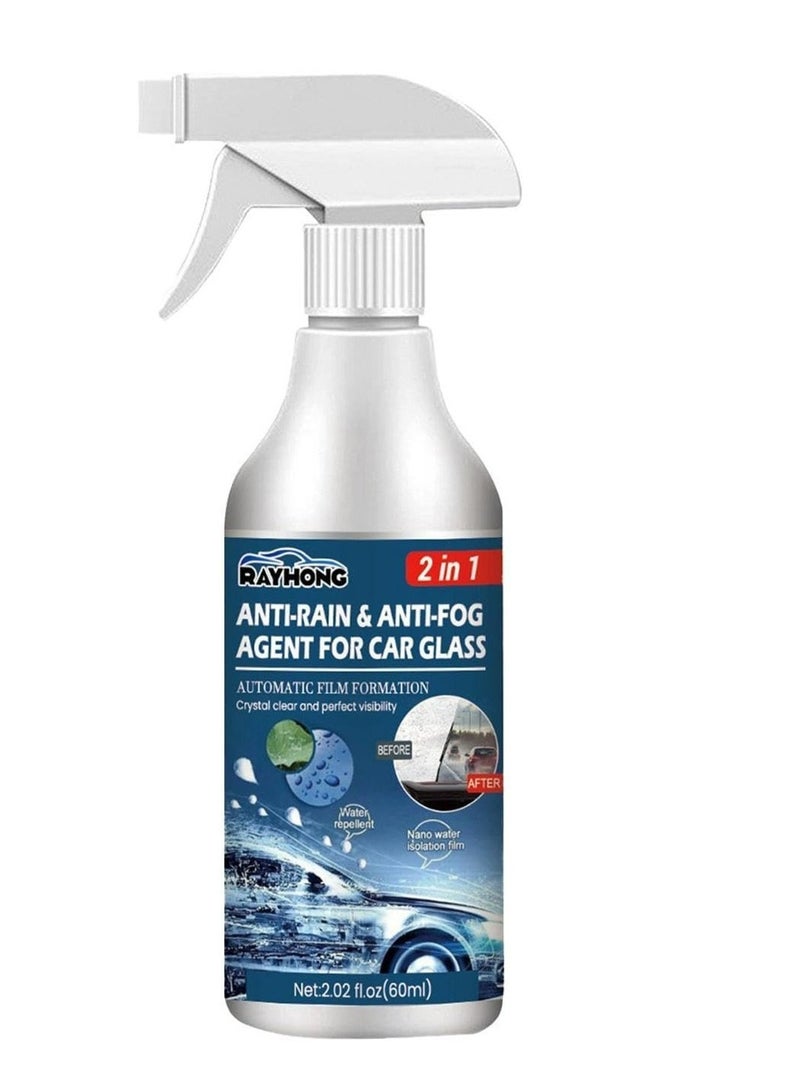 CMGTYYD Anti Fog Spray for Windshield, 60ml, 1/2/3/5 Car Glass Waterproof Coating Agent, Auto Rain Agent Spray, Anti Fog Rain Prevention Spray for Car Interior Windscreen Mirrors Swimming Goggles - Image 1