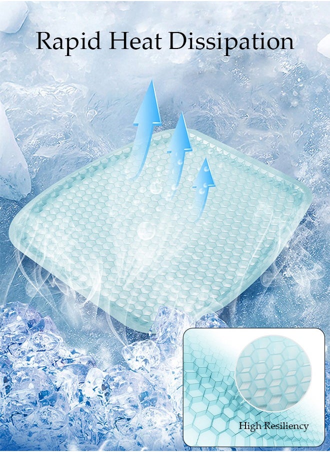 Car seat Cushion for Gel Seat Cushion, Cooling Seat Cushion with Non-Slip Office Chair Gel Seat Cushion Home Wheelchair Seat Cushion Soft and Breathable Fits Car, SUV, Pickup Truck
