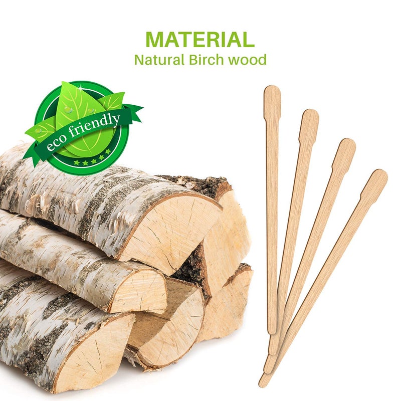 Mibly 500 Pcs Wooden Wax Sticks - Eyebrow, Lip, Nose Small Waxing Applicator Sticks for Hair Removal and Smooth Skin - Spa and Home Usage - Image 3