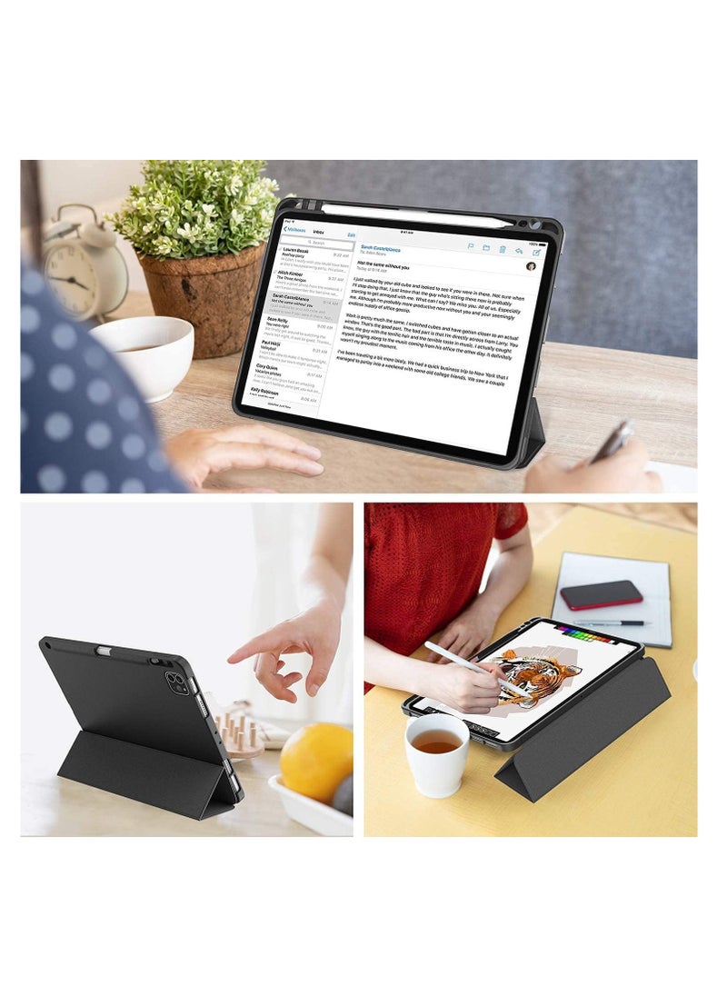 Generic - Case Cover for Apple iPad Pro 13 inch 2024 Cover, Pencil Case for iPad Pro 13 M4 2024 with Pencil Holder [Soft Flexible Case] Recoil Series - Black - Image 1