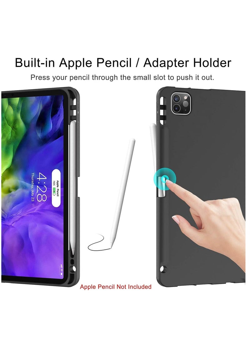 Generic - Case Cover for Apple iPad Pro 13 inch 2024 Cover, Pencil Case for iPad Pro 13 M4 2024 with Pencil Holder [Soft Flexible Case] Recoil Series - Black - Image 1