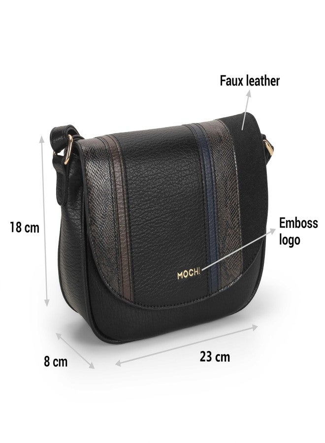 Mochi Women's Black Clairette Sling Bag(66-749) - Image 3