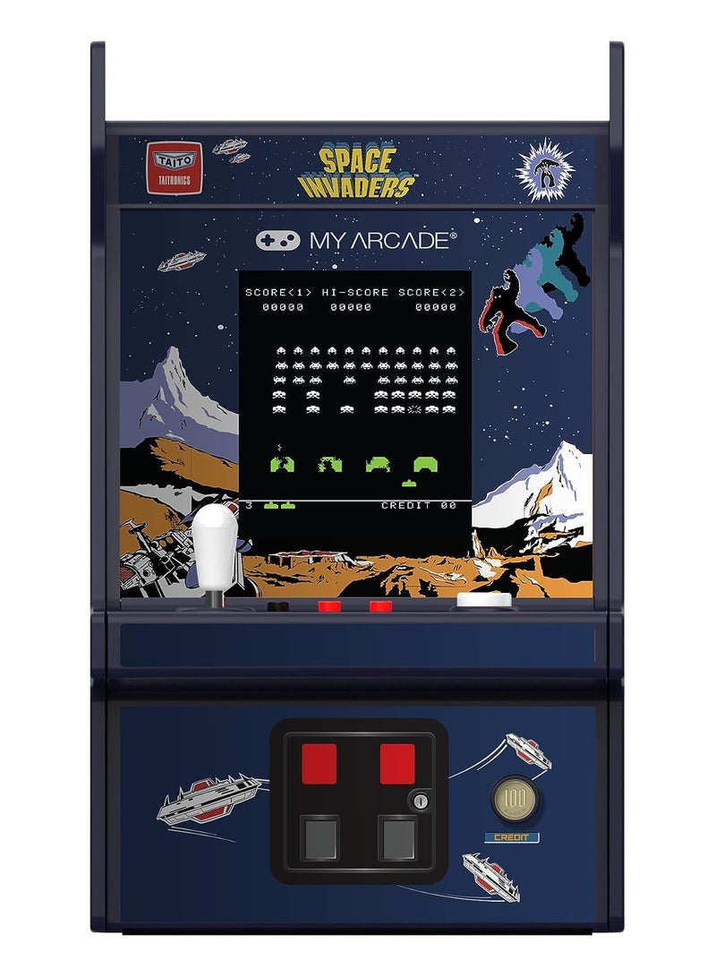 My Arcade Space Invaders Micro Player: 6.75" Mini Arcade Machine, Fully playable Video Game Collectible - Image 1