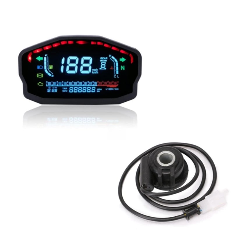 DEMULAX Universal LCD Speedometer for Motorcycles - Image 1