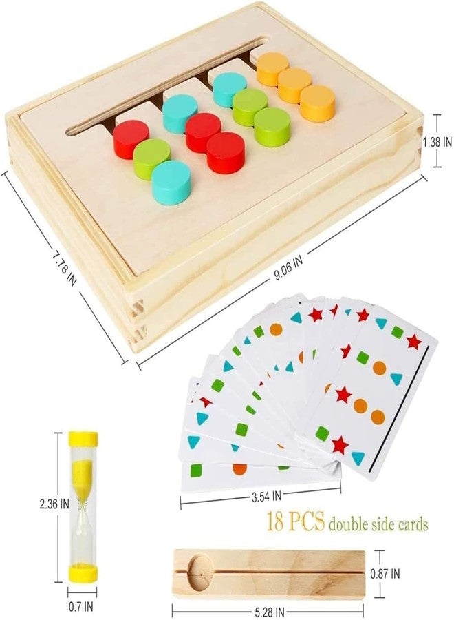 HandyTrendy Puzzle Game Preschool Learning Toys Slide Puzzle Color Teasers Logic Game Montessori Game Wooden Toys for Kids - Image 3