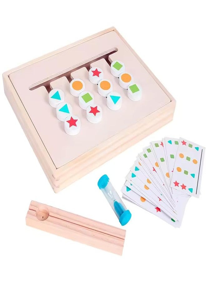 HandyTrendy Puzzle Game Preschool Learning Toys Slide Puzzle Color Teasers Logic Game Montessori Game Wooden Toys for Kids - Image 1