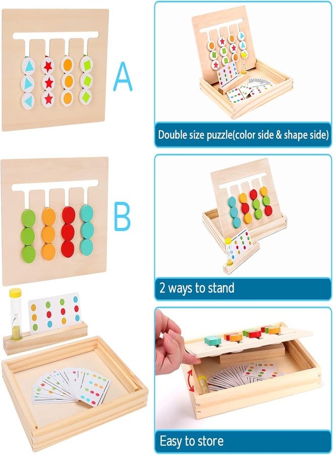 HandyTrendy Puzzle Game Preschool Learning Toys Slide Puzzle Color Teasers Logic Game Montessori Game Wooden Toys for Kids - Image 5