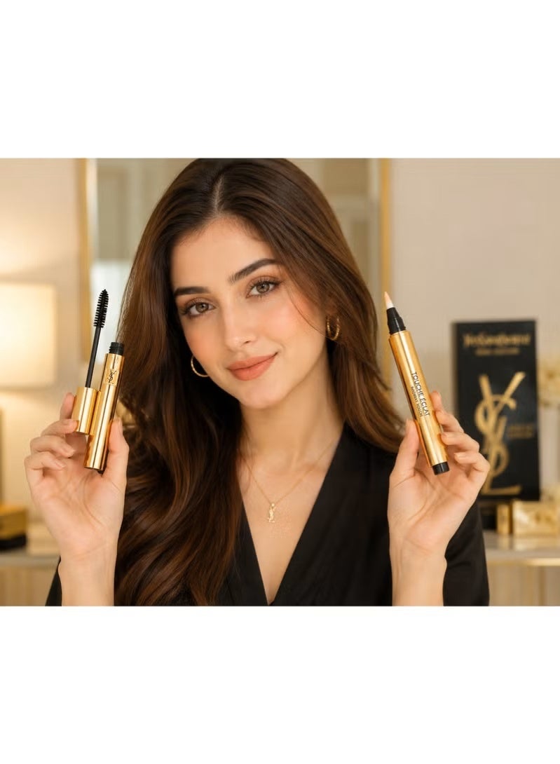 Yves Saint Laurent YSL Travel Selection Make-Up Icons Kit – Touche Éclat SHADE 2 LUMINOUS IVORY 2.5ml + Volume Effet Faux Cils Mascara HIGH DENSITY BLACK 7.5ml - Image 2