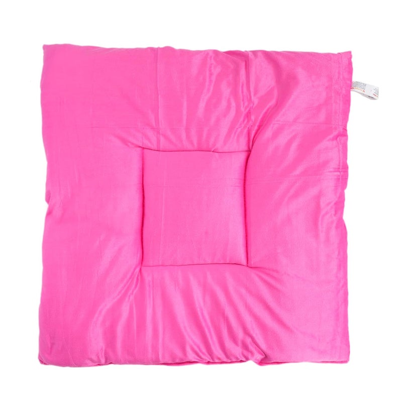 EIRIA Washable Pooja Aasan for HomeGhar Mandir Meditation Yoga Mat Floor Sitting Rugs for Katha Hawan Prayer Super Soft Microfiber Filling 29x29 Pink Pack of 1 - Image 1