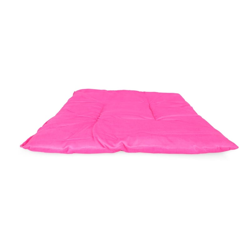 EIRIA Washable Pooja Aasan for HomeGhar Mandir Meditation Yoga Mat Floor Sitting Rugs for Katha Hawan Prayer Super Soft Microfiber Filling 29x29 Pink Pack of 1 - Image 2