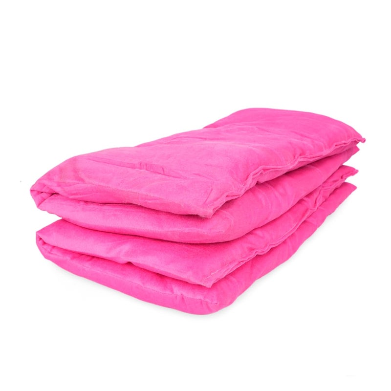EIRIA Washable Pooja Aasan for HomeGhar Mandir Meditation Yoga Mat Floor Sitting Rugs for Katha Hawan Prayer Super Soft Microfiber Filling 29x29 Pink Pack of 1 - Image 4