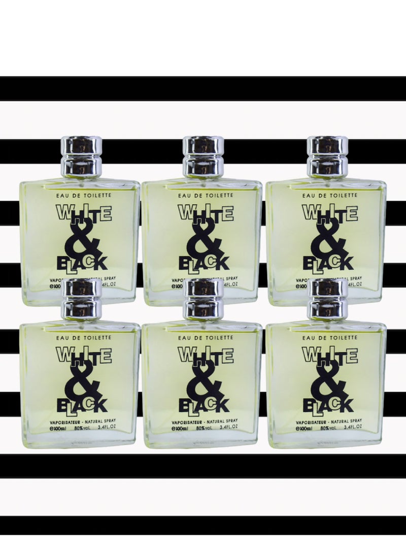 TRI 6 Pieces White & Black Perfume EDT 100 Ml - Image 1