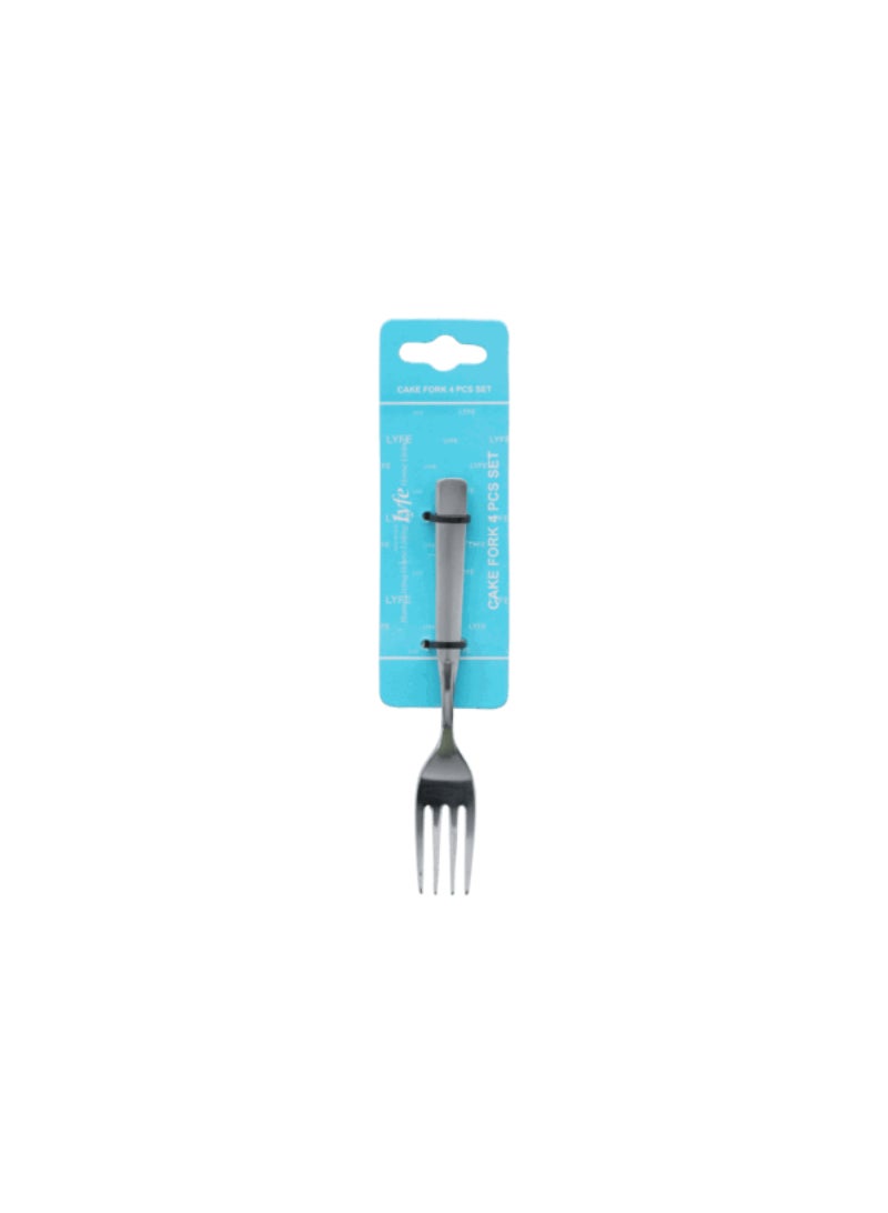 Lyfe 4-Piece High Quality Stainless Steel Cake Fork Set Silver JCJ 112 41