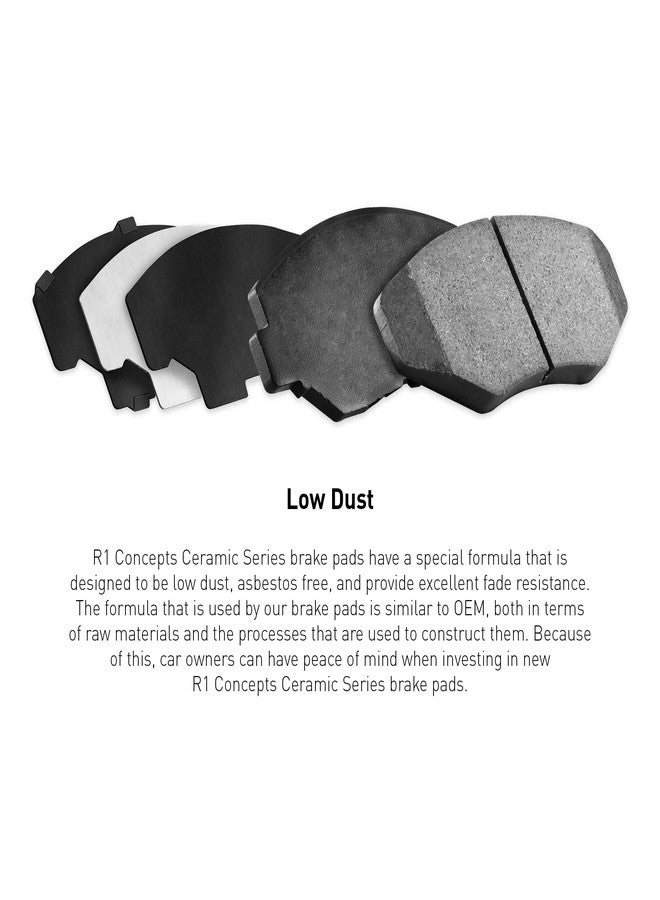 R1 Concepts Rear R1 Concepts Ceramic Series Brake Pads With Rubber Steel Rubber Shims 2310-0986-00 - Image 3