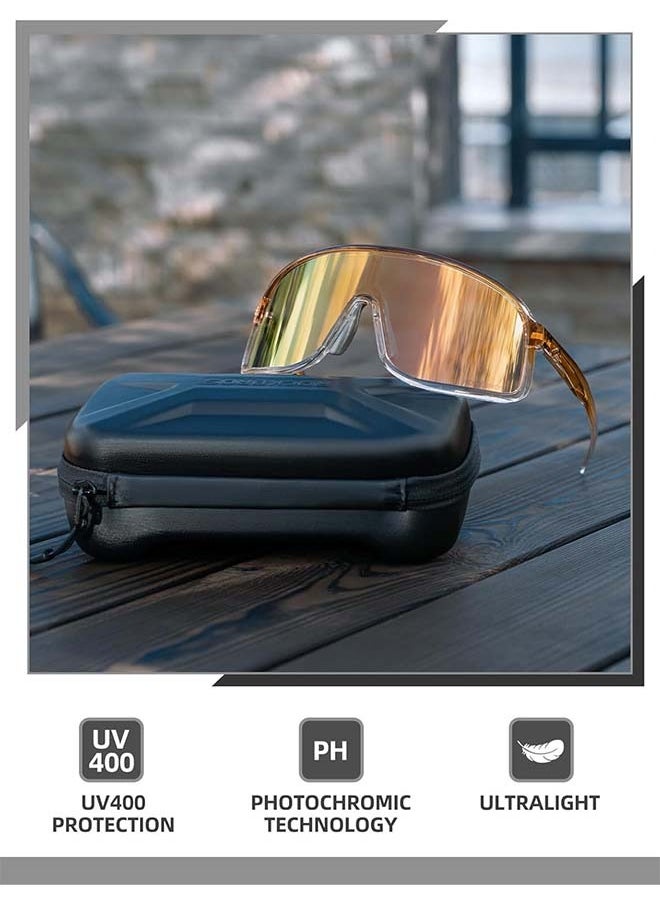 Rockbros ROCKBROS Photochromic Sunglasses for Men Women Cycling Glasses UV Protection Sports Sunglasses  - Image 2