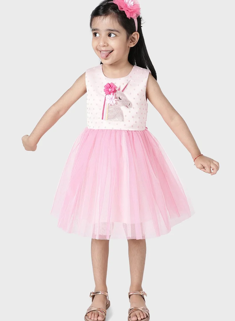 A Little Fable Kids Shimmer Unicorn Dress