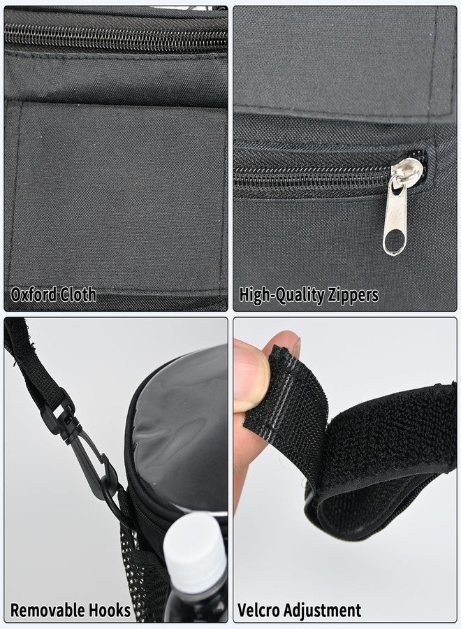 Smlper Large Universal Stroller Caddy Bag, Stroller Organizer with Cup Holder / Detachable Shoulder Strap, Waterproof Baby Travel Gear for Baby Stroller (Black) - Image 5