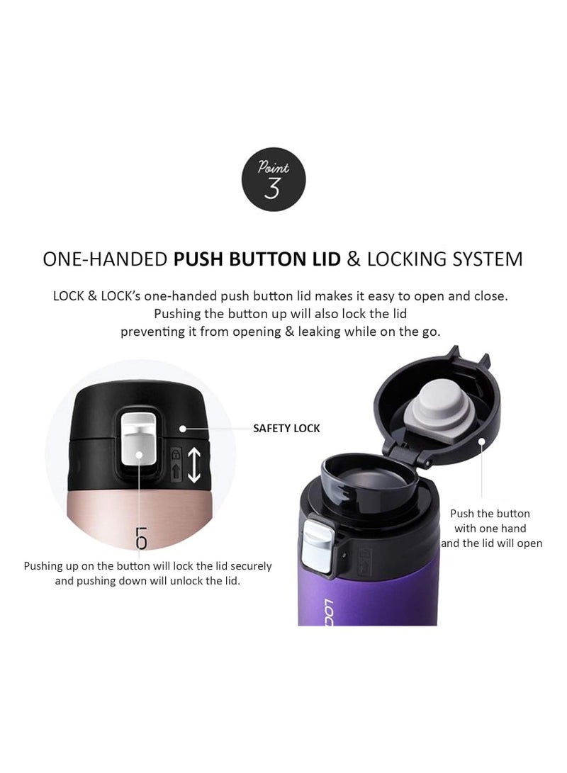 LOCK & LOCK LocknLock 500ml Feather Light Vacuum Tumbler in Ruby Red- Stainless Steel, Double-Vacuum Insulation, Stylish & Portable - Image 5