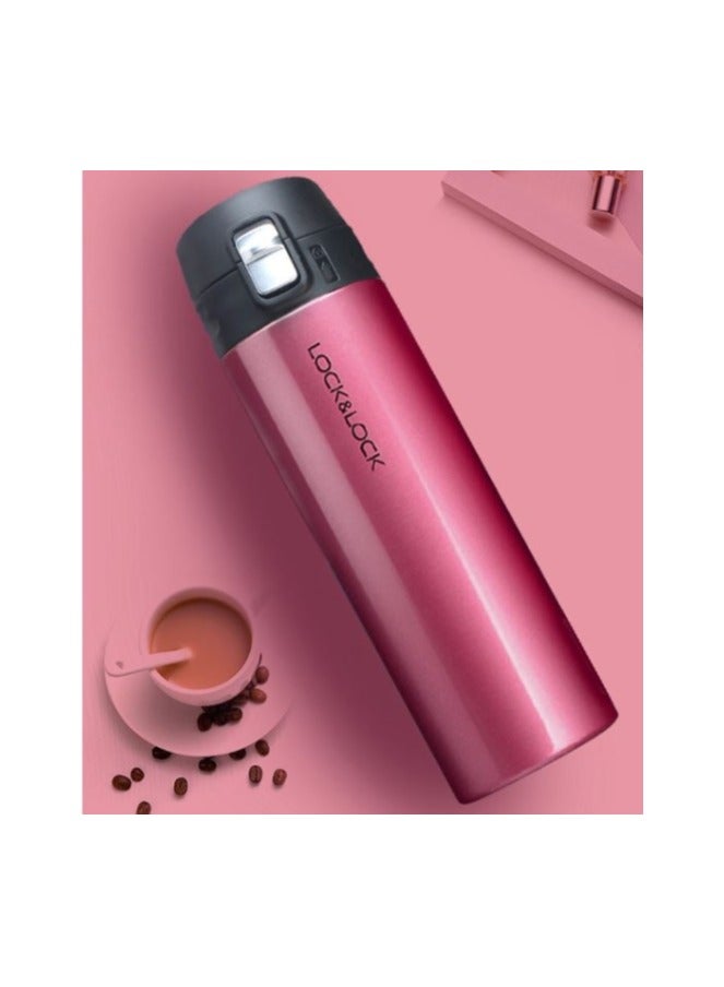 LOCK & LOCK LocknLock 500ml Feather Light Vacuum Tumbler in Ruby Red- Stainless Steel, Double-Vacuum Insulation, Stylish & Portable - Image 4