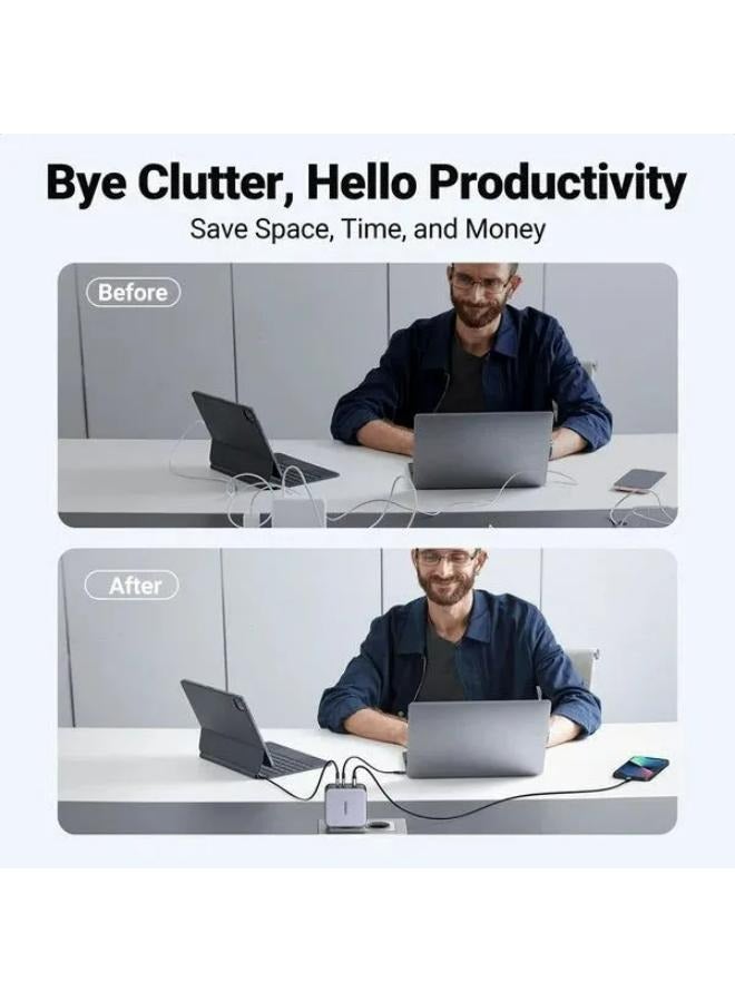 Ugreen USB-A+2*USB-C 140W GaN Tech Fast Charger with C to C Cable 1.5M - Image 4