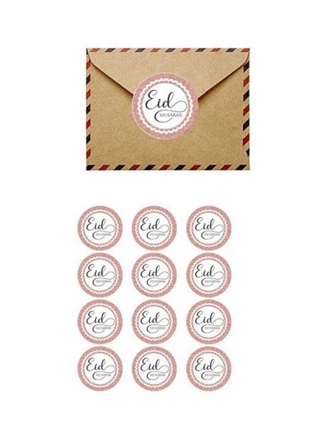 ThePartyPopper 12-Piece Eid Mubarak Printed Stickers - Image 2