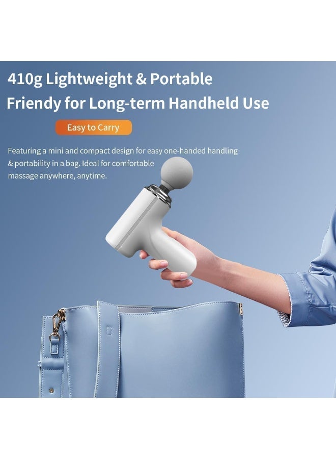 موكوم مسدس تدليك احترافي بتقنية الذكاء الاصطناعي – 6 مستويات سرعة (1800-3500 دورة في الدقيقة) | جهاز تدليك الأنسجة العميقة فائق الهدوء (35 ديسيبل) | بطارية قوية 2400 مللي أمبير تدوم حتى 6 ساعات | 4 رؤوس للتدليك | استرخاء العضلات وتخفيف الألم | تصميم خفيف ومحمول مع شحن USB-C | تقنية ذكية، حماية من السخونة، إيقاف تلقائي | الهدية المثالية للرياضيين ومحبي اللياقة - Image 2