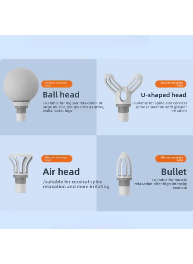 موكوم مسدس تدليك احترافي بتقنية الذكاء الاصطناعي – 6 مستويات سرعة (1800-3500 دورة في الدقيقة) | جهاز تدليك الأنسجة العميقة فائق الهدوء (35 ديسيبل) | بطارية قوية 2400 مللي أمبير تدوم حتى 6 ساعات | 4 رؤوس للتدليك | استرخاء العضلات وتخفيف الألم | تصميم خفيف ومحمول مع شحن USB-C | تقنية ذكية، حماية من السخونة، إيقاف تلقائي | الهدية المثالية للرياضيين ومحبي اللياقة - Image 4