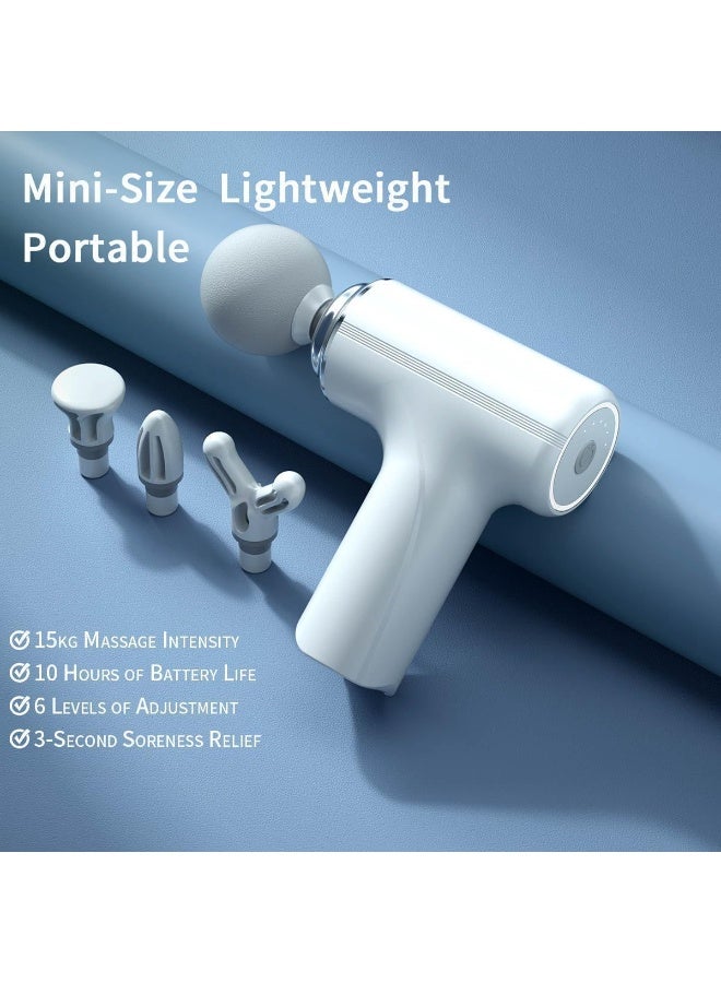 موكوم مسدس تدليك احترافي بتقنية الذكاء الاصطناعي – 6 مستويات سرعة (1800-3500 دورة في الدقيقة) | جهاز تدليك الأنسجة العميقة فائق الهدوء (35 ديسيبل) | بطارية قوية 2400 مللي أمبير تدوم حتى 6 ساعات | 4 رؤوس للتدليك | استرخاء العضلات وتخفيف الألم | تصميم خفيف ومحمول مع شحن USB-C | تقنية ذكية، حماية من السخونة، إيقاف تلقائي | الهدية المثالية للرياضيين ومحبي اللياقة - Image 3