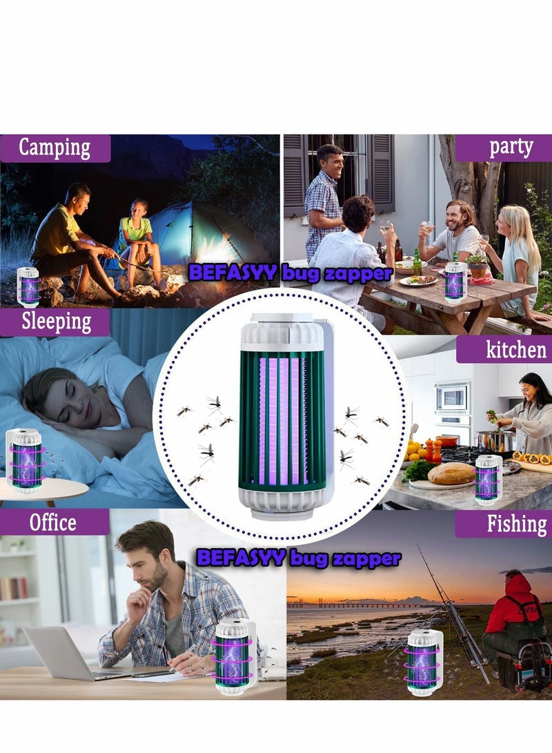 SYOSI Electric Mosquito Killer, Portable Wall Mounted USB Rechargeable Outdoor Mosquito Trap Lamp, Double Baits, Dual Mode, Ultra-Quiet, Power Saving, Indoor Mosquito Zapper, for Home Backyard Garden Patio - Image 5