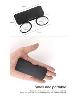 Generic Reading Glasses Without Arms, Mini, Clip-on Nose Reader for Men & Women, Anti-slip Portable Flexible Reading Glasses, for Travel, Comes with a special eyeglasses case and a free cotton handkerchief, Exclusive from Seller INFINITY-HANDMADE Only  - Image 4