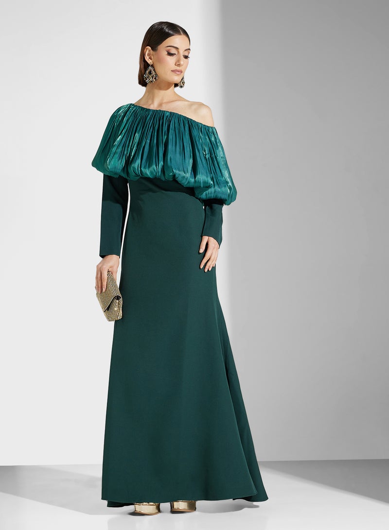 Namshi x Off-Shoulder Evening Dress - Image 1