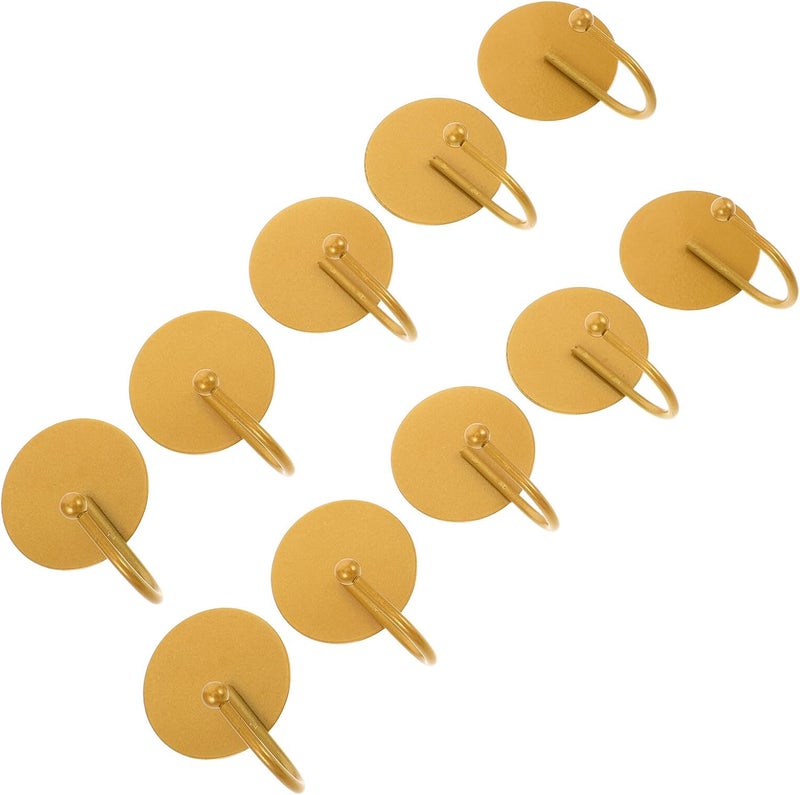 Ciieeo 10pcs Heavy Duty Adhesive Metal Hooks Waterproof No Drill Wall Mount Key Towel Holder for Bathroom Kitchen Organization - Image 1