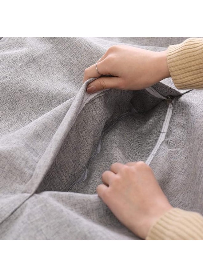 Harmony Home Classic Bean Bag Chair | Round Linen Fabric Bean Bag with Polystyrene Beads | Soft, Durable & Lightweight Seating for Home, Lounge, Bedroom & Living Room (XL Size, Dark Blue) - Image 3