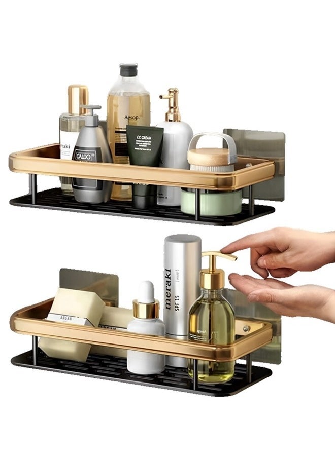 Beauenty 2-Pack Shower Caddy Shelf Organizer,Bathroom Accessories Organization Rack,No Drilling Rustproof Stainless Steel Shower Shelves,Bathroom Shelves Basket,Bathroom Kitchen Wall Mounted Shelf - Image 1