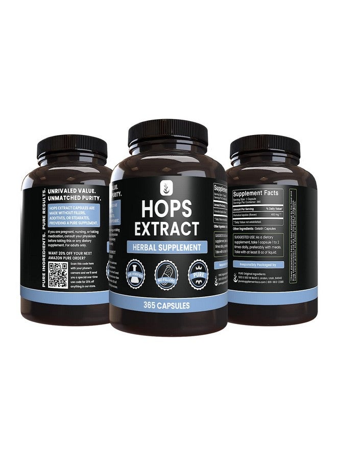 PURE ORIGINAL INGREDIENTS Pure Original Ingredients Hops Extract (365 Capsules) No Magnesium Or Rice Fillers, Always Pure, Lab Verified - Image 4