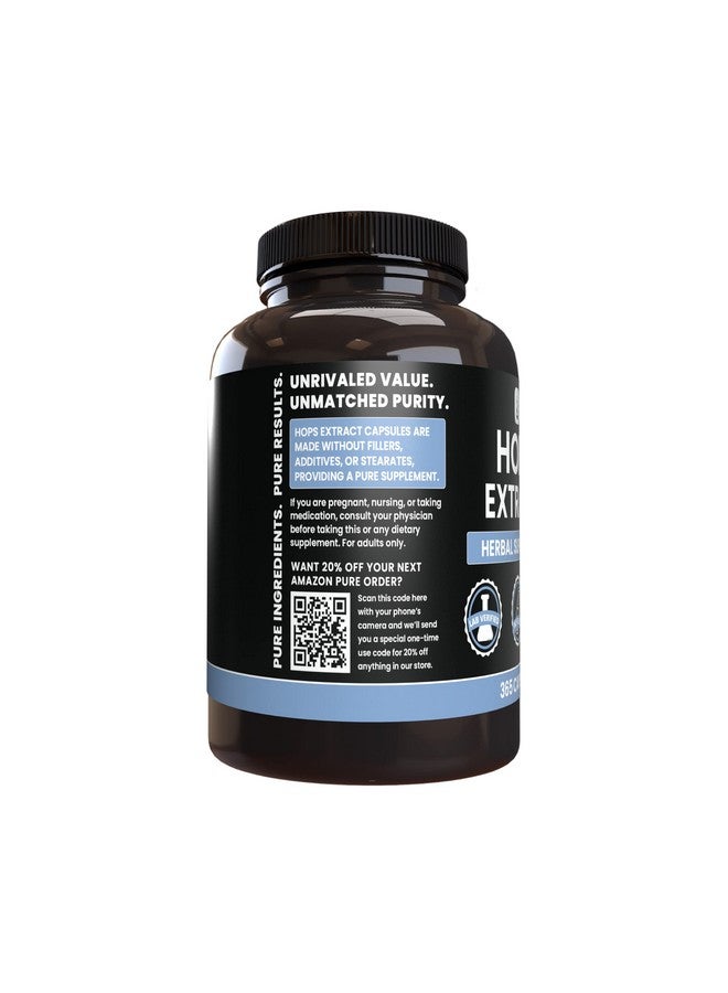 PURE ORIGINAL INGREDIENTS Pure Original Ingredients Hops Extract (365 Capsules) No Magnesium Or Rice Fillers, Always Pure, Lab Verified - Image 2