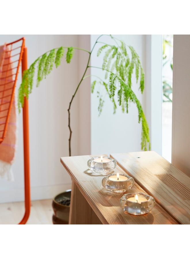 Zaboon Tealight Holder, Clear Glass, 3 Cm - Image 2