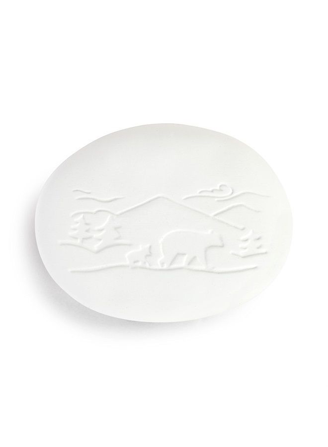 DEMDACO Mountain White 3.5 x 3 Ceramic Earthenware Essential Oil Aroma Diffuser Stone - Image 1