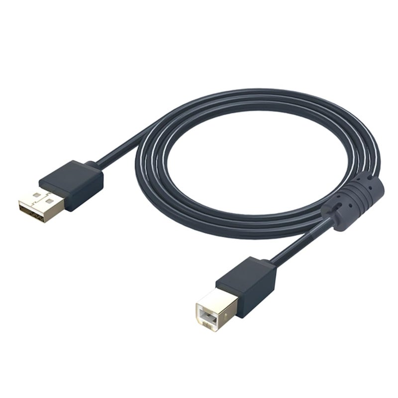 USB 2.0 Printer Cable Male to Male 3 Meters Data and Charging Cord for Printers Compatible Models High-Speed Transfer Black - Image 1