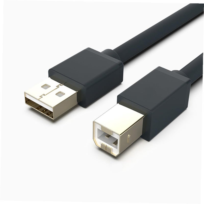 USB 2.0 Printer Cable Male to Male 3 Meters Data and Charging Cord for Printers Compatible Models High-Speed Transfer Black - Image 3