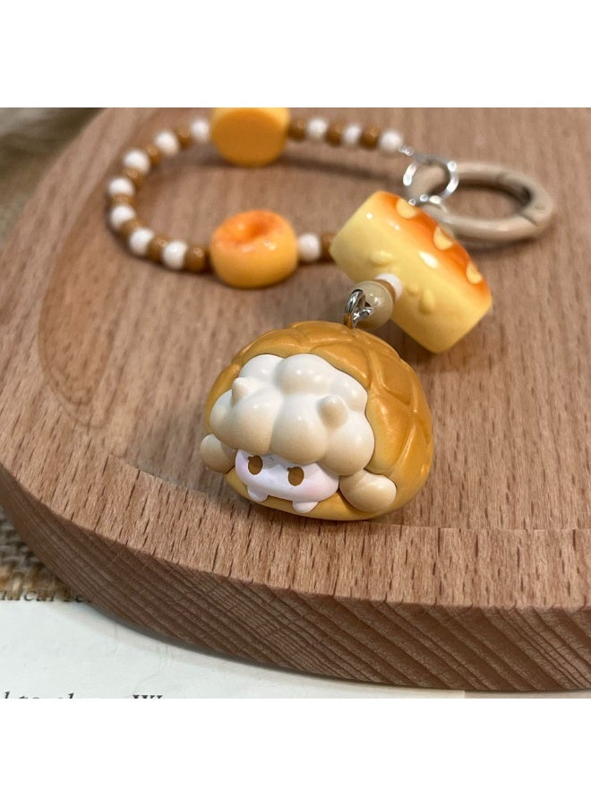 NIBEMINENT Phone Charm/ Chain Strap for Women Girls, Mei Li Roasted Bread Cell Phone Case Lanyard Wrist Strap