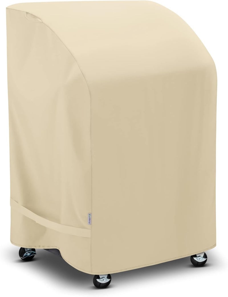 SunPatio 2 Burner Grill Cover 32 Inch, Outdoor Heavy Duty Waterproof Small Barbecue Cover, UV and Fade Resistant, Fits Weber Char-Broil KitchenAid and More Grills with Collapsed Side Tables, Beige Reliable daily use design - Image 1