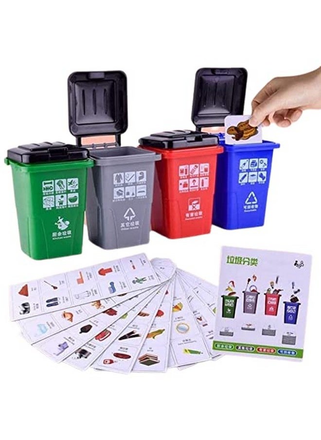 TEMSON - TEMSON Garbage Classification Trash Sorting Puzzle Game with Trash Can, Cards Interactive, Non-Toxic, Intelligence Development for Kids Preschool Educational Learning Toys for Kids(MD1122) - Image 1