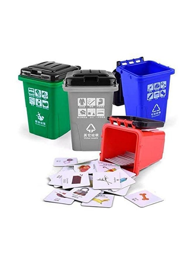 TEMSON - TEMSON Garbage Classification Trash Sorting Puzzle Game with Trash Can, Cards Interactive, Non-Toxic, Intelligence Development for Kids Preschool Educational Learning Toys for Kids(MD1122) - Image 1