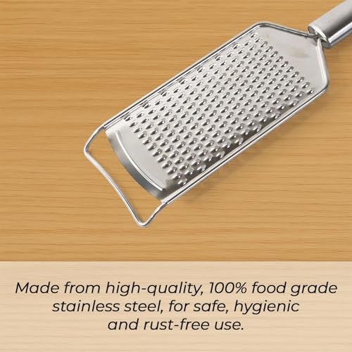 SUPERMOM Grater 1 Pc – Multipurpose Stainless Steel Grater and Shredding for Cheese & Vegetable, Potatoes, Carrots, Gingers and More with Protective – Durable Handheld Crusher for Kitchen Accessories - Image 4