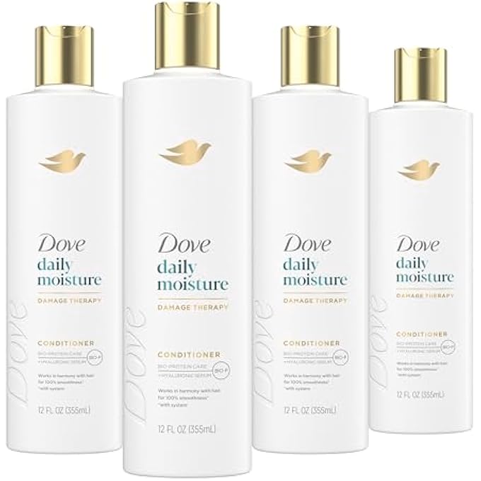 Dove NUTRITIVE SOLUTIONS MOISTURIZING CONDITIONER 4 COUNT FOR DRY HAIR DAILY MOISTURE DEEP CONDITIONER DETANGLES AND NOURISHES DRY HAIR 12 OZ - Image 1