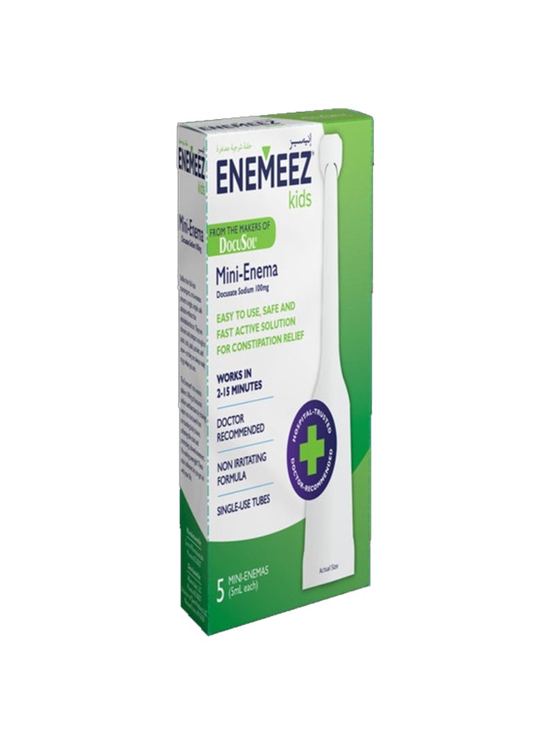 Enemeez Kids Mini Enema 100 Mg/ 5Ml 5Tubes