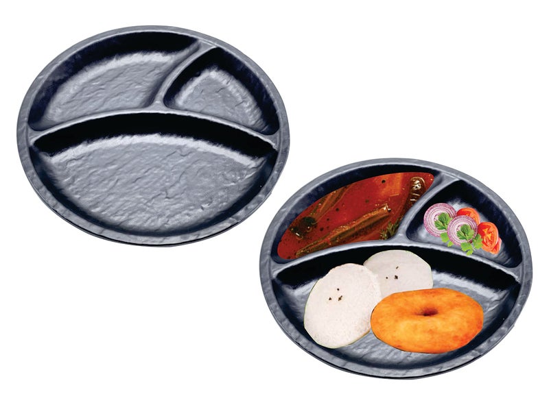 ZIDO 2 PCS. Multipurpose Round Divider Plate for PAV BHAJI/CHILLA/IDLI/DOSA/VADA/Chole KULCHE ETC. - Image 1