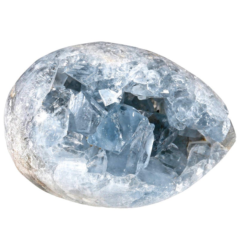 Amogeeli Irregular Raw Blue Celestite Crystal Specimen Decor Natural Cluster Geode Healing Stone 049066 lb
