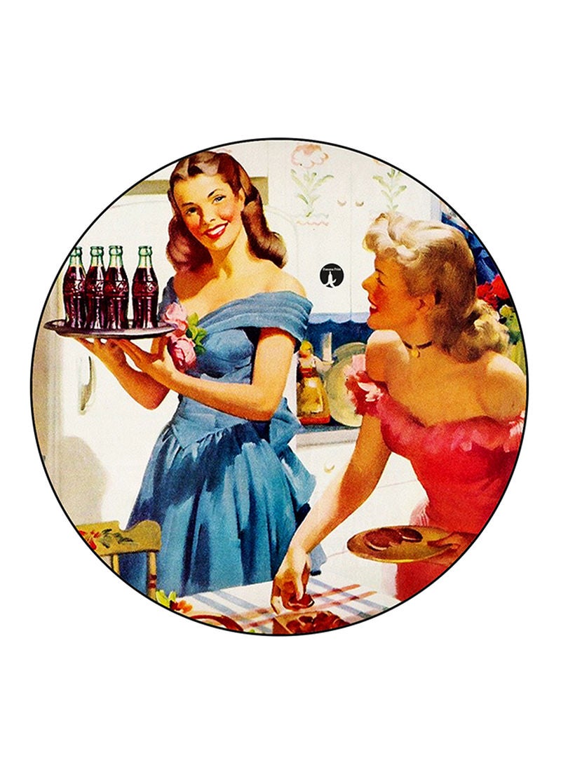 RKN Vintage Art Printed Fridge Magnet  Multicolour - Image 1